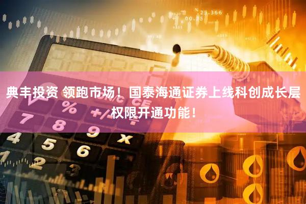 典丰投资 领跑市场！国泰海通证券上线科创成长层权限开通功能！